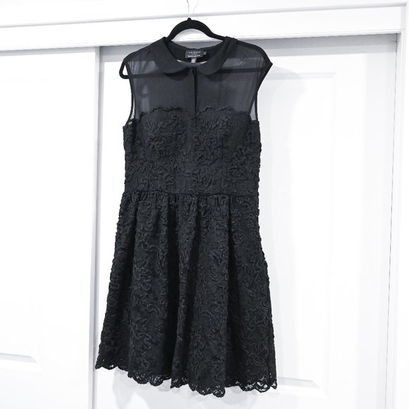 Ted Baker London Ranni Lace Sweetheart Mesh Neckline Cocktail Dress | US 10 / Lg - Picture 1 of 11